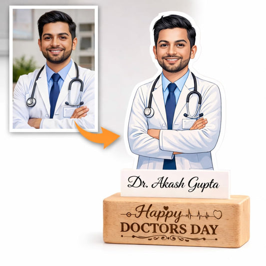 Personalised Doctor Caricature Stand Gift