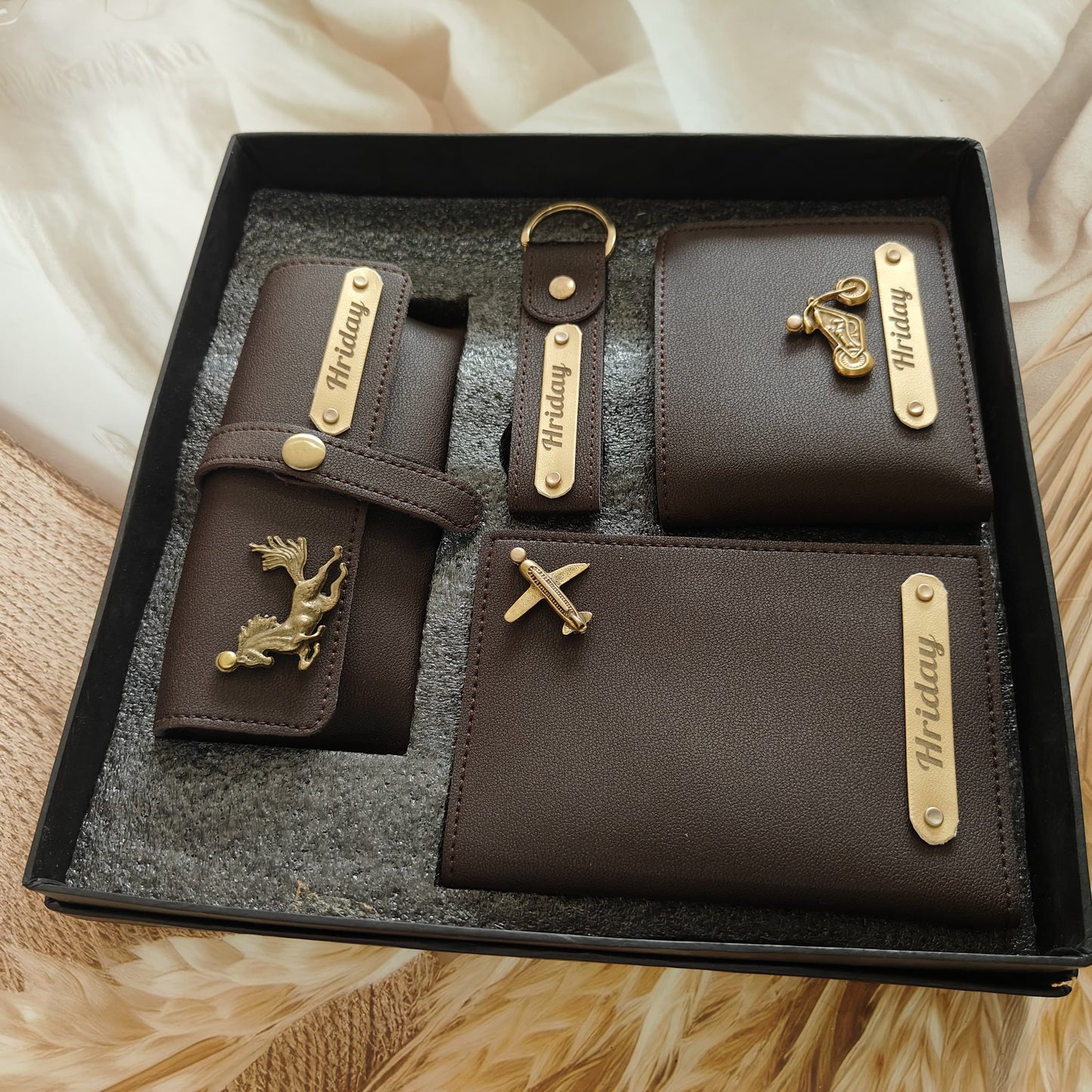 Personalised Premium Imported Leather Men’s Wallet Combo