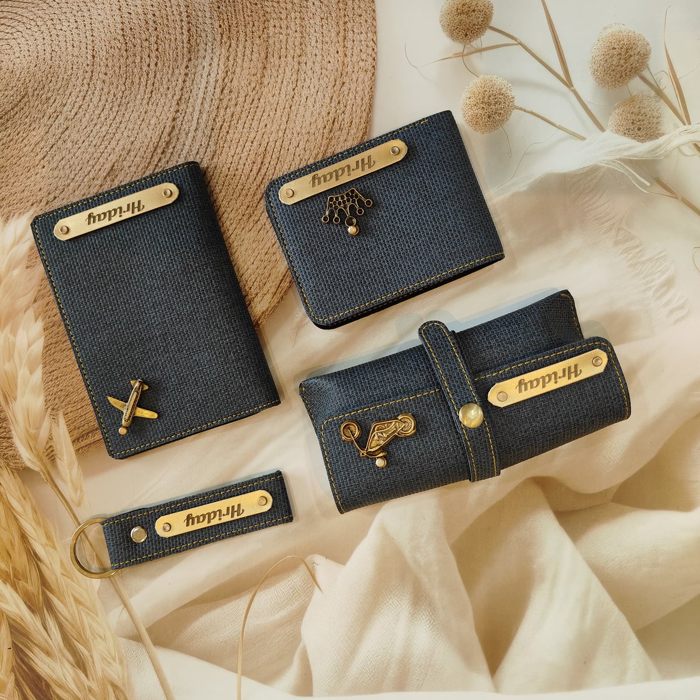 Personalised Denim Wallet Combo For Men’s