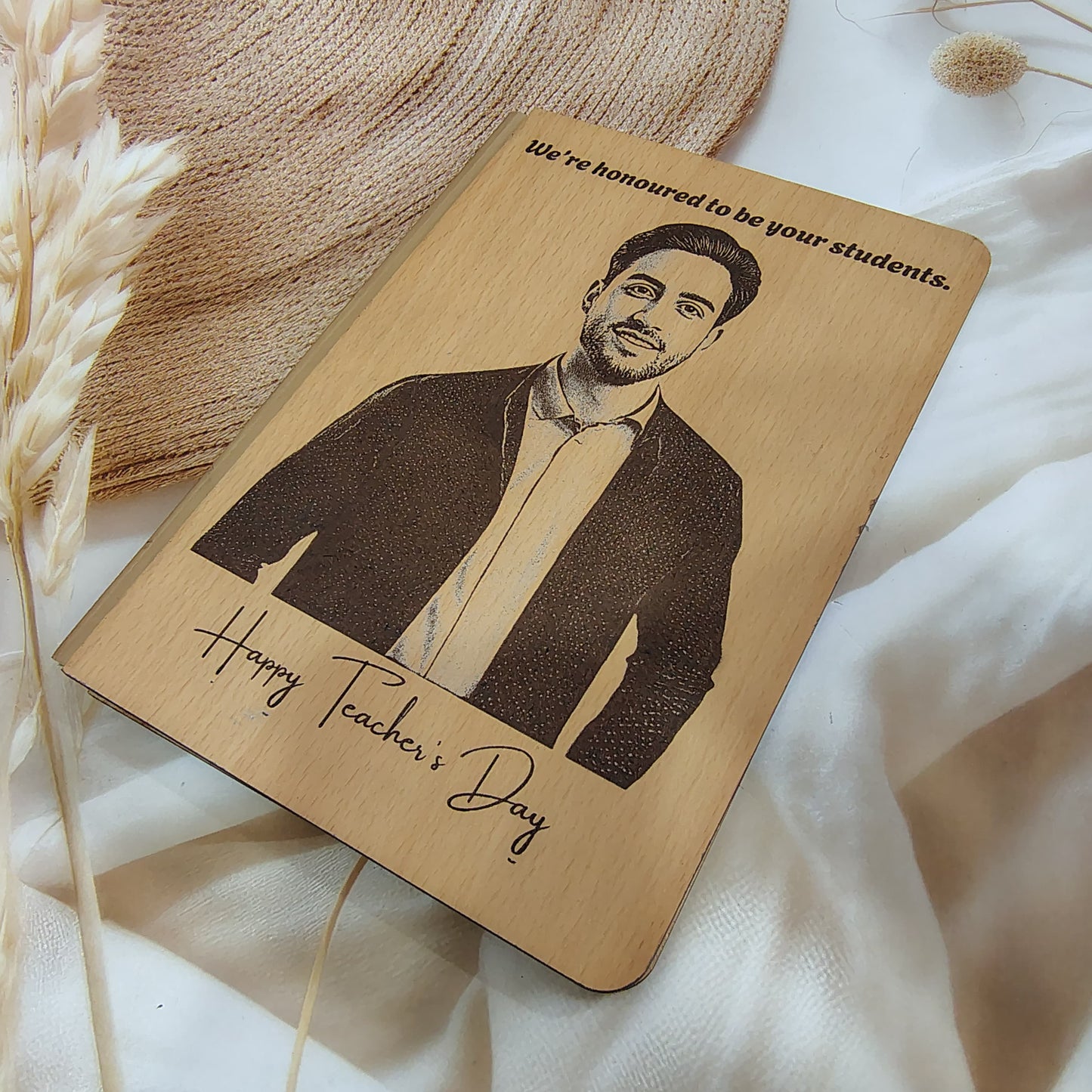 Personalised Engrave Wooden Diary Pen Combo