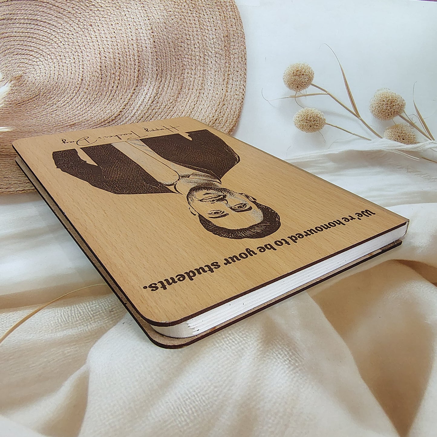 Personalised Engrave Wooden Diary Pen Combo