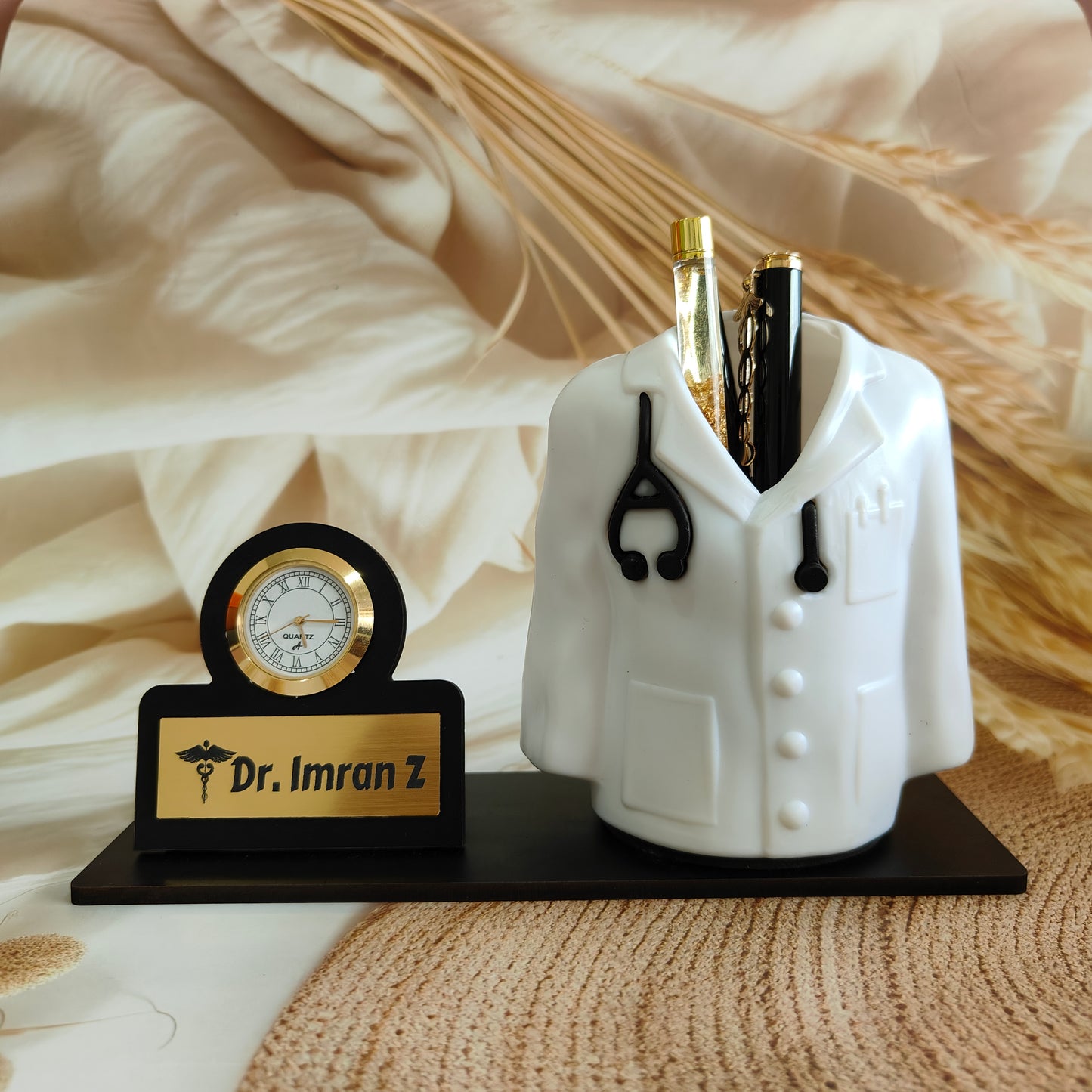 Personalized Engraved Doctors Coat Pen Stand