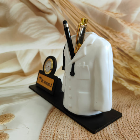 Personalized Engraved Doctors Coat Pen Stand