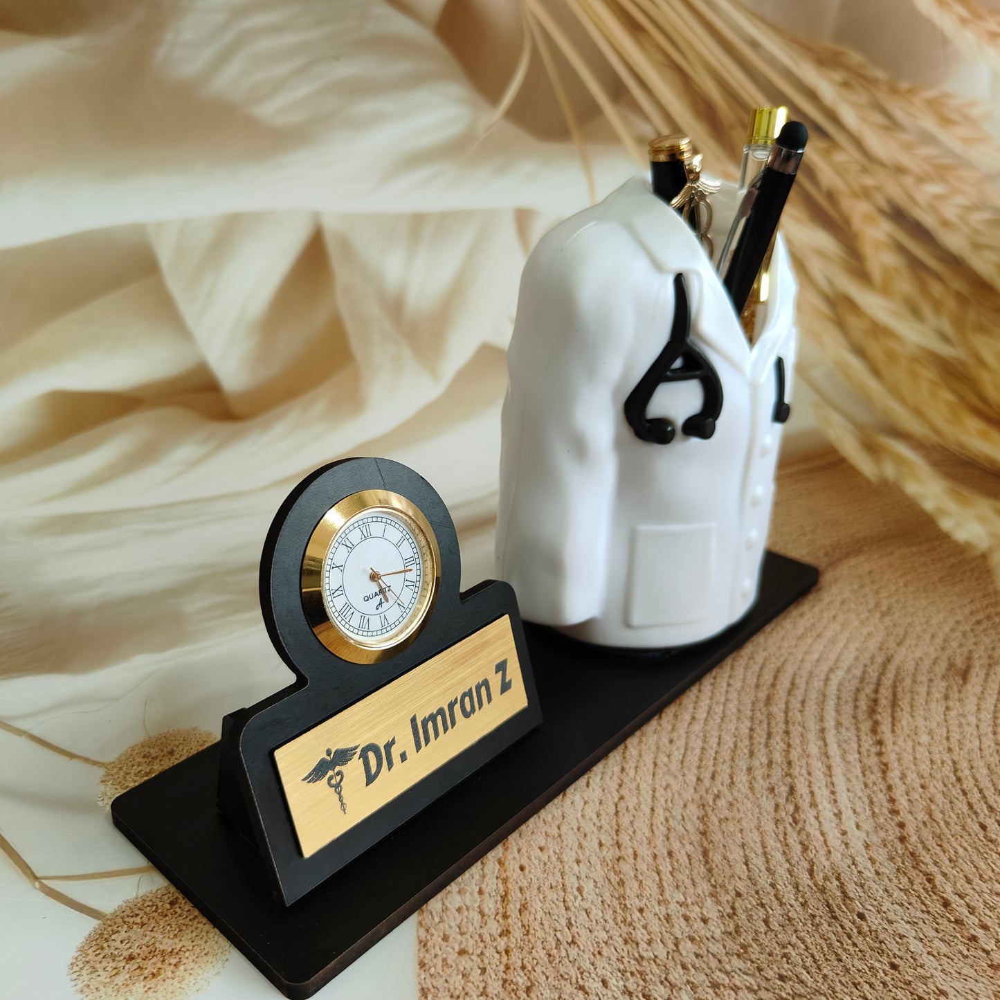 Personalized Engraved Doctors Coat Pen Stand