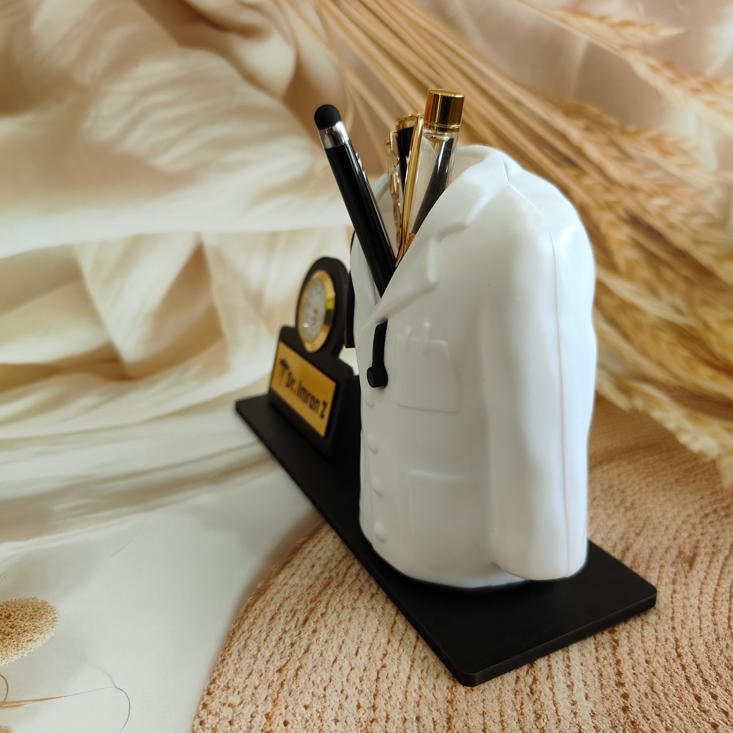 Personalized Engraved Doctors Coat Pen Stand