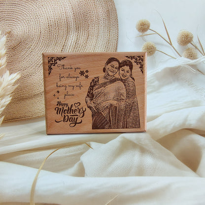 Personalised Mother’s Day  Engraved Wooden Photo Frame