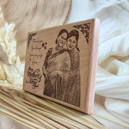Personalised Mother’s Day  Engraved Wooden Photo Frame