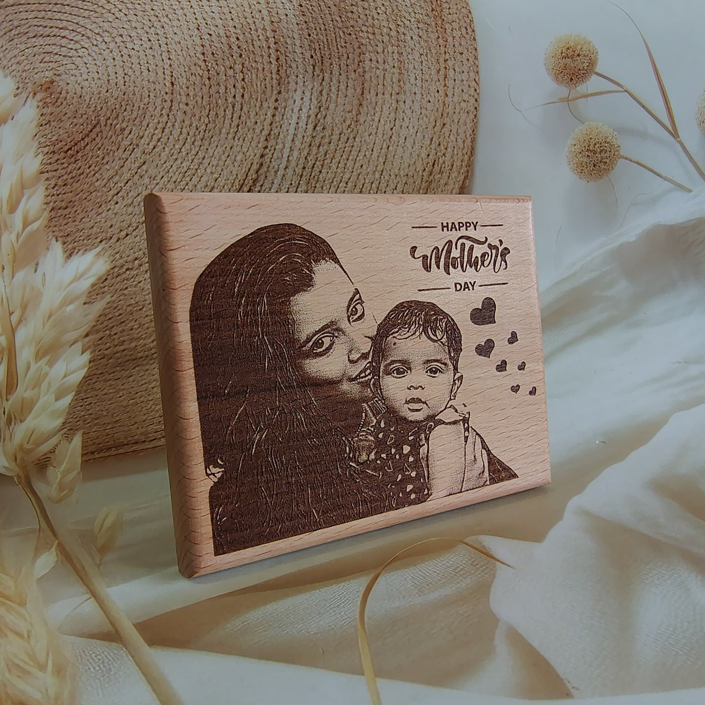 Personalised Happy Mother’s Day Engraved Wooden Photo Frame