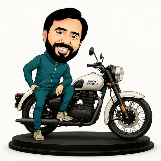 Premium Personalised Biker Caricature Gift