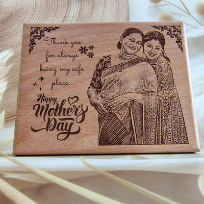 Personalised Mother’s Day  Engraved Wooden Photo Frame