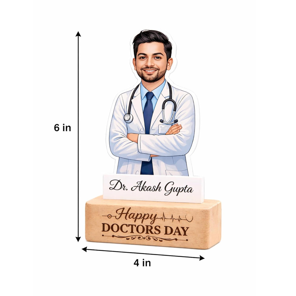 Personalised Doctor Caricature Stand Gift