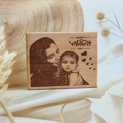 Personalised Happy Mother’s Day Engraved Wooden Photo Frame