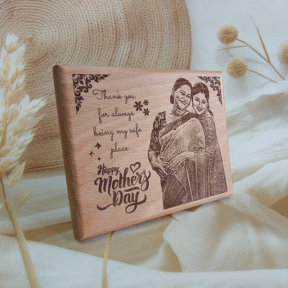 Personalised Mother’s Day  Engraved Wooden Photo Frame