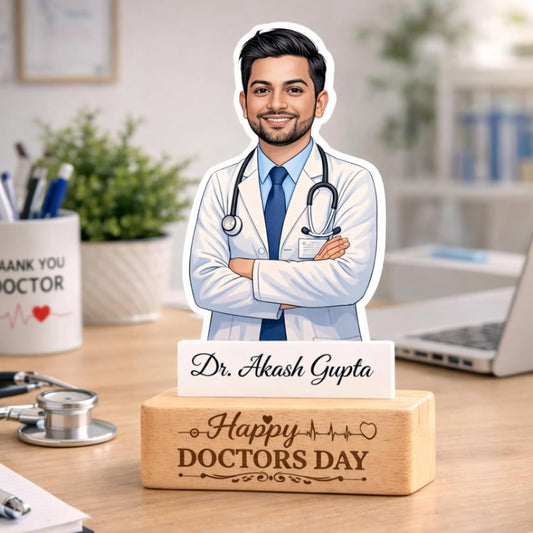 Personalised Doctor Caricature Stand Gift