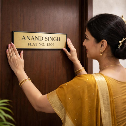 Customised Acrylic Name Plate Gold Engraved