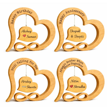 Personalised Wooden Anniversary Gift for Couples