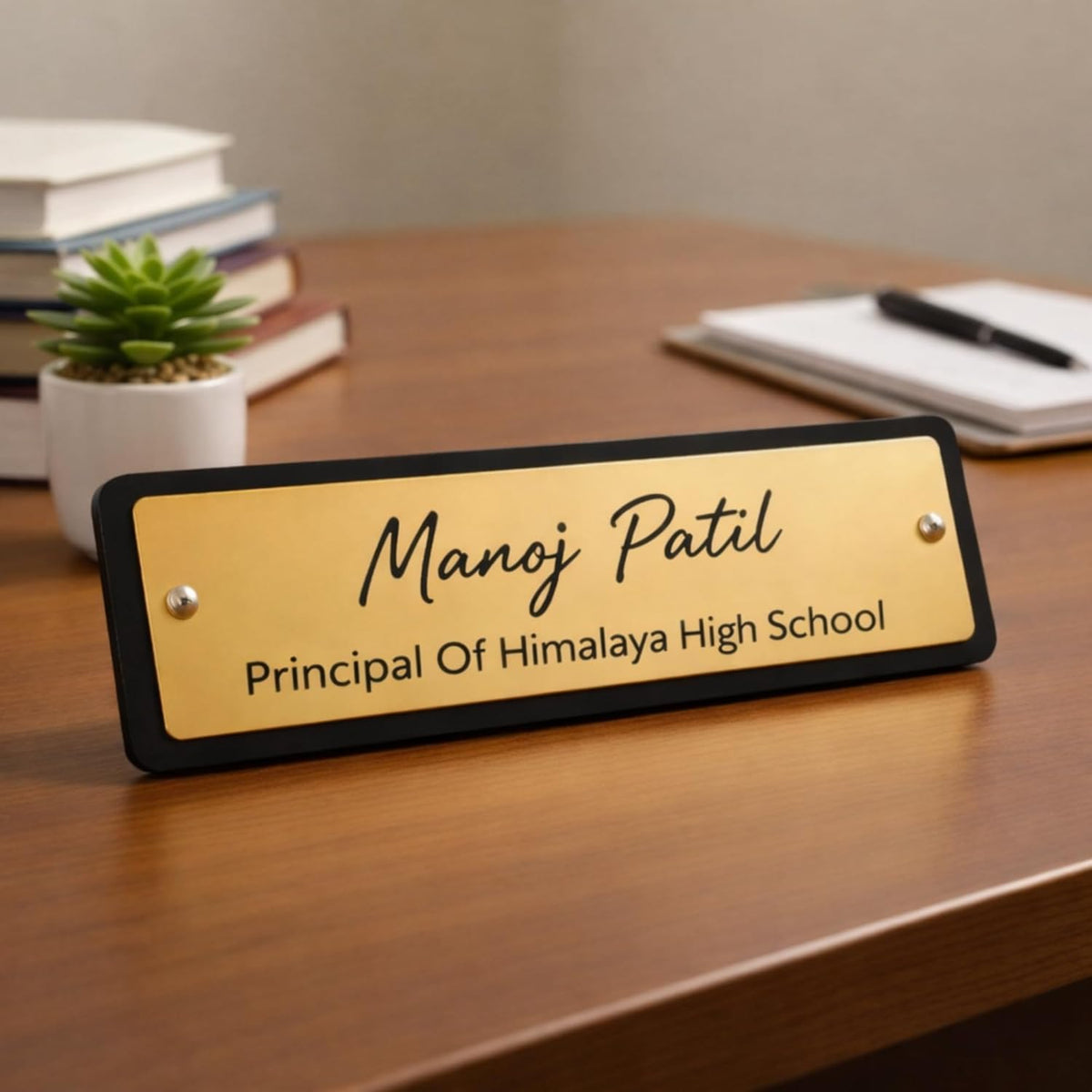 Customised Acrylic Desk Name Plate with Stand