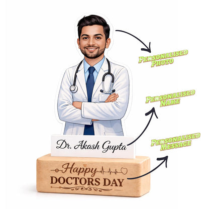 Personalised Doctor Caricature Stand Gift