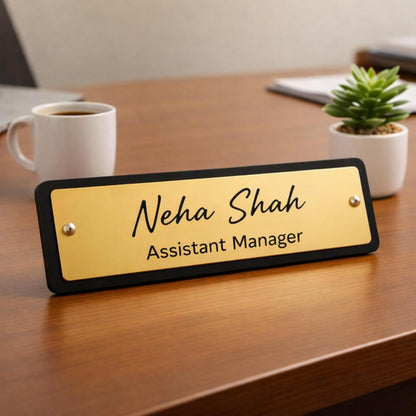 Customised Acrylic Desk Name Plate with Stand