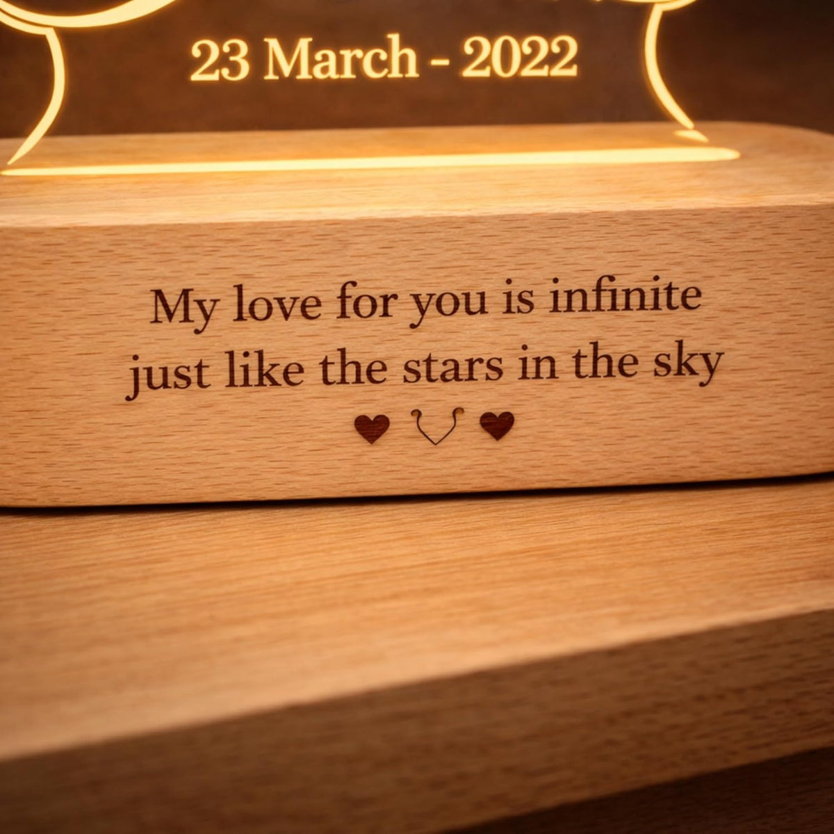 Personalised Couple LED Night Lamp Romantic Gift