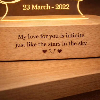 Personalised Couple LED Night Lamp Romantic Gift