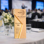 Personalised Corporate Award Trophy Beech Wood Gift