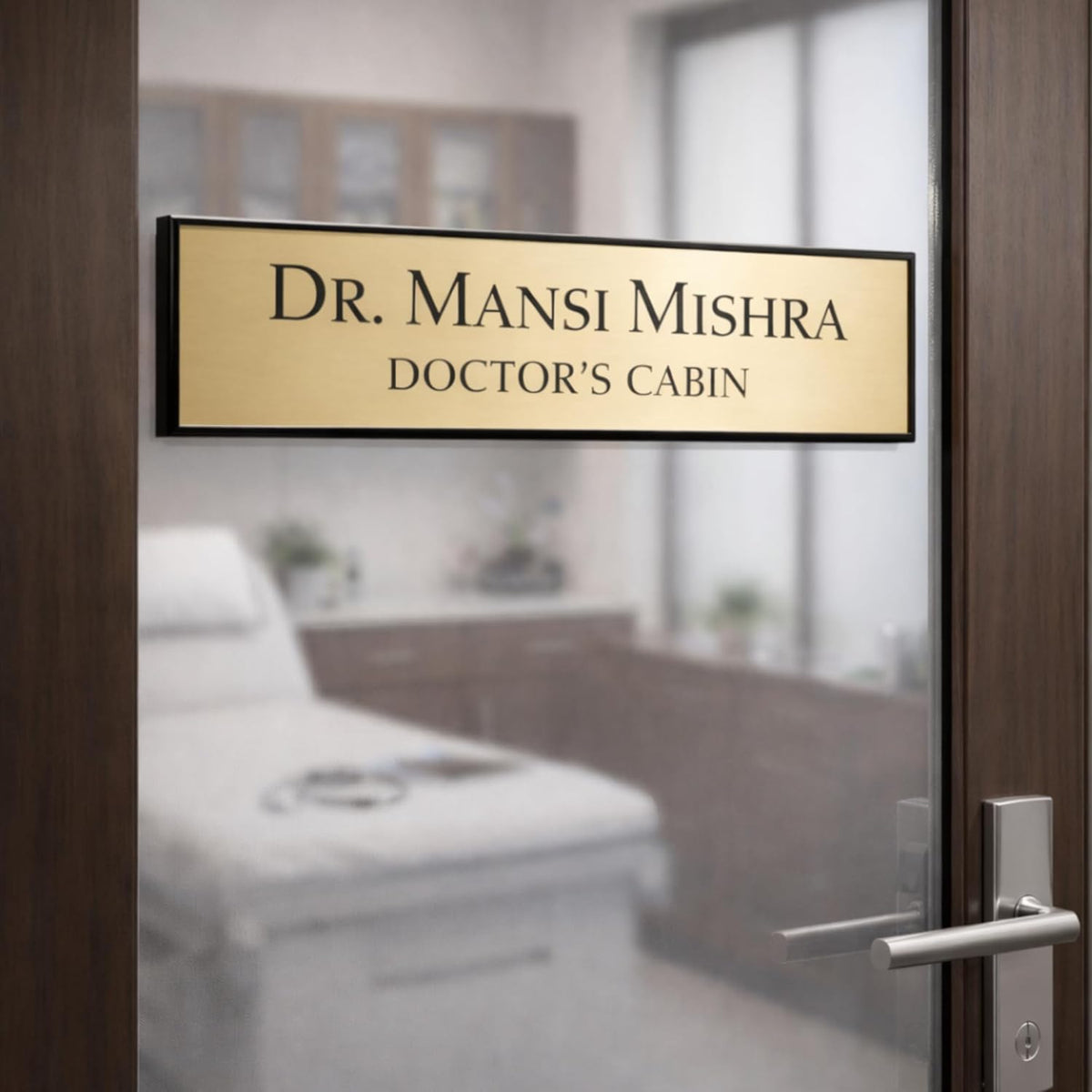 Customised Acrylic Name Plate Gold Engraved