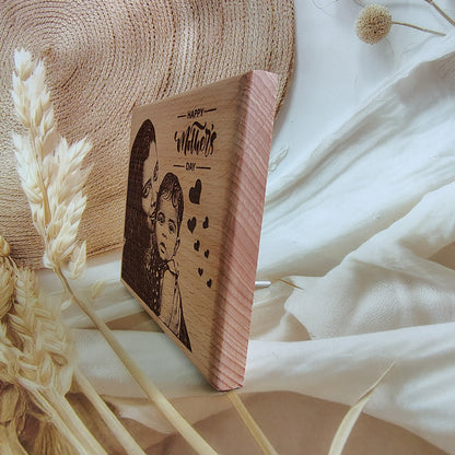 Personalised Happy Mother’s Day Engraved Wooden Photo Frame
