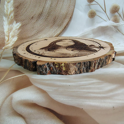 Personalized  Engraved Round Wooden Slice Customised Photo Frame