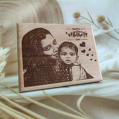 Personalised Happy Mother’s Day Engraved Wooden Photo Frame