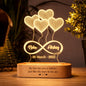 Personalised Couple LED Night Lamp Romantic Gift