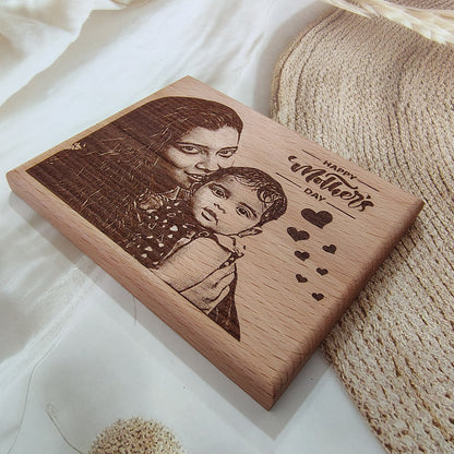 Personalised Happy Mother’s Day Engraved Wooden Photo Frame