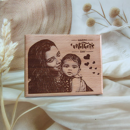 Personalised Happy Mother’s Day Engraved Wooden Photo Frame