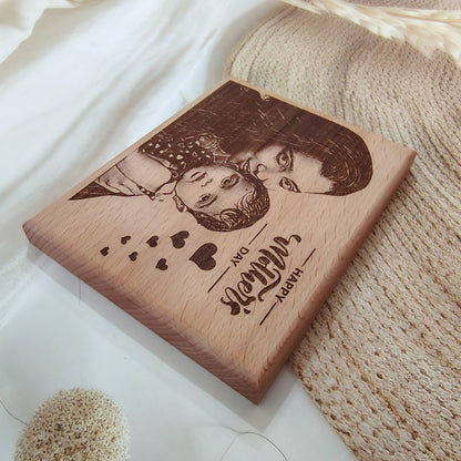 Personalised Happy Mother’s Day Engraved Wooden Photo Frame