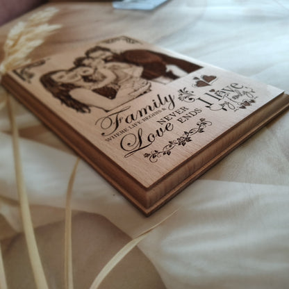 Personalized Engraved Moulded Wooden Photo Frame