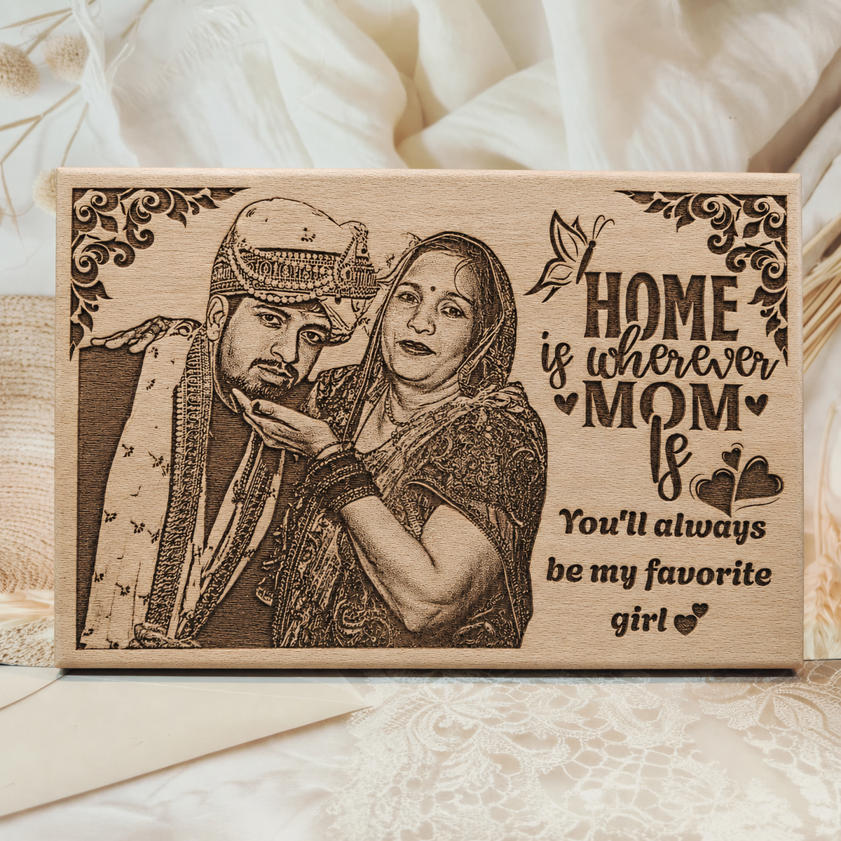 Customised Wooden Photo Frame Engraved Gift Item