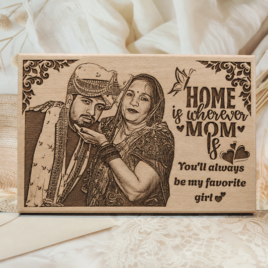 Customised Wooden Photo Frame Engraved Gift Item