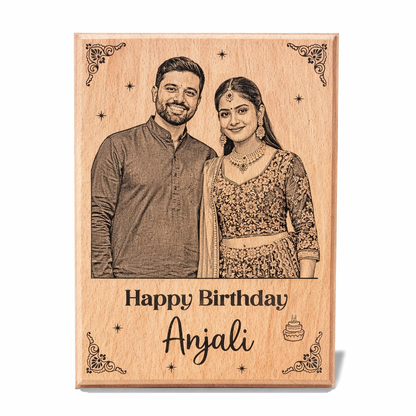 Personalised Wooden Engraved Photo Frame Gift Idea