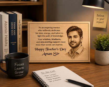 Personalised Wooden Engraved Photo Frame Gift Idea