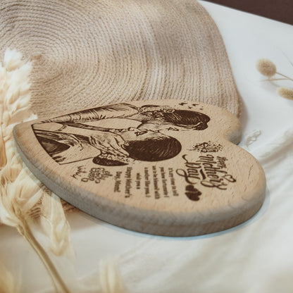 Heart Shape Engraved Wooden Photo Frame For Mother’s Day