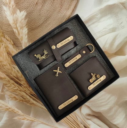 Personalised Premium Imported Leather Men’s Wallet Combo