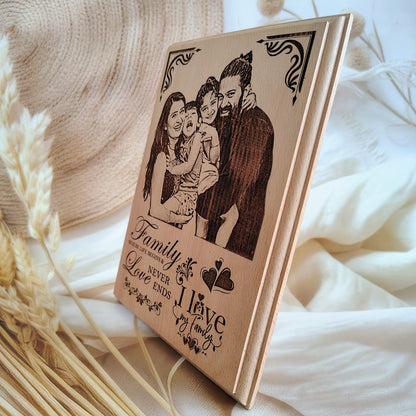 Personalized Engraved Moulded Wooden Photo Frame