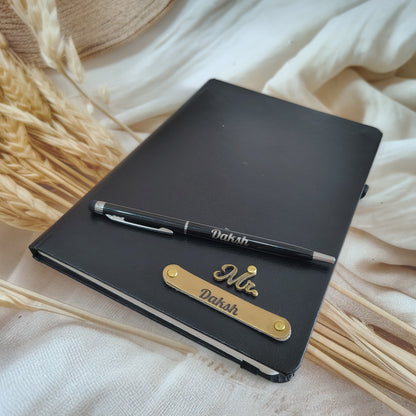 Personalised Corporate Diary And Pen Combo