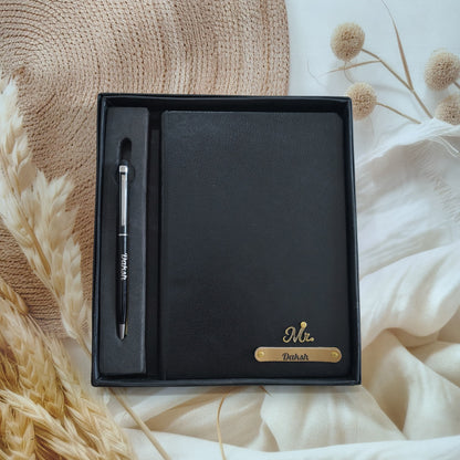 Personalised Corporate Diary And Pen Combo