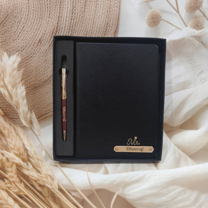 Personalised Corporate Diary And Pen Combo