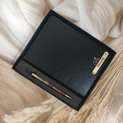 Personalised Corporate Diary And Pen Combo
