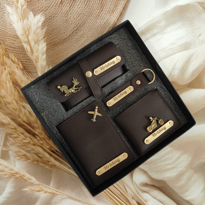 Personalised Premium Imported Leather Men’s Wallet Combo