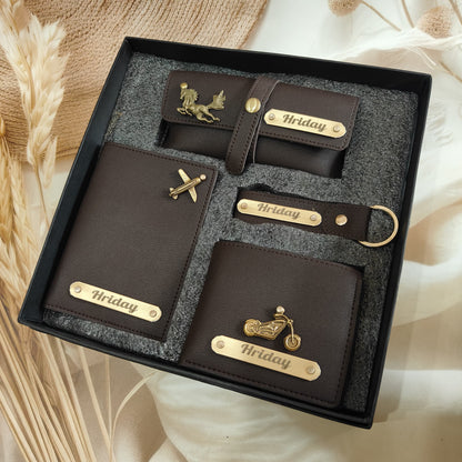 Personalised Premium Imported Leather Men’s Wallet Combo