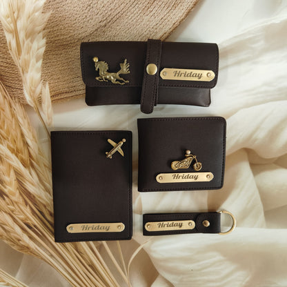 Personalised Premium Imported Leather Men’s Wallet Combo