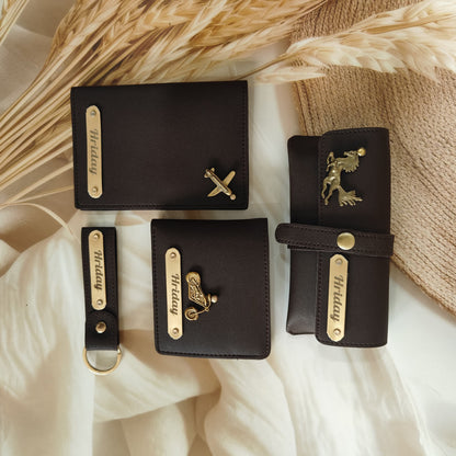 Personalised Premium Imported Leather Men’s Wallet Combo